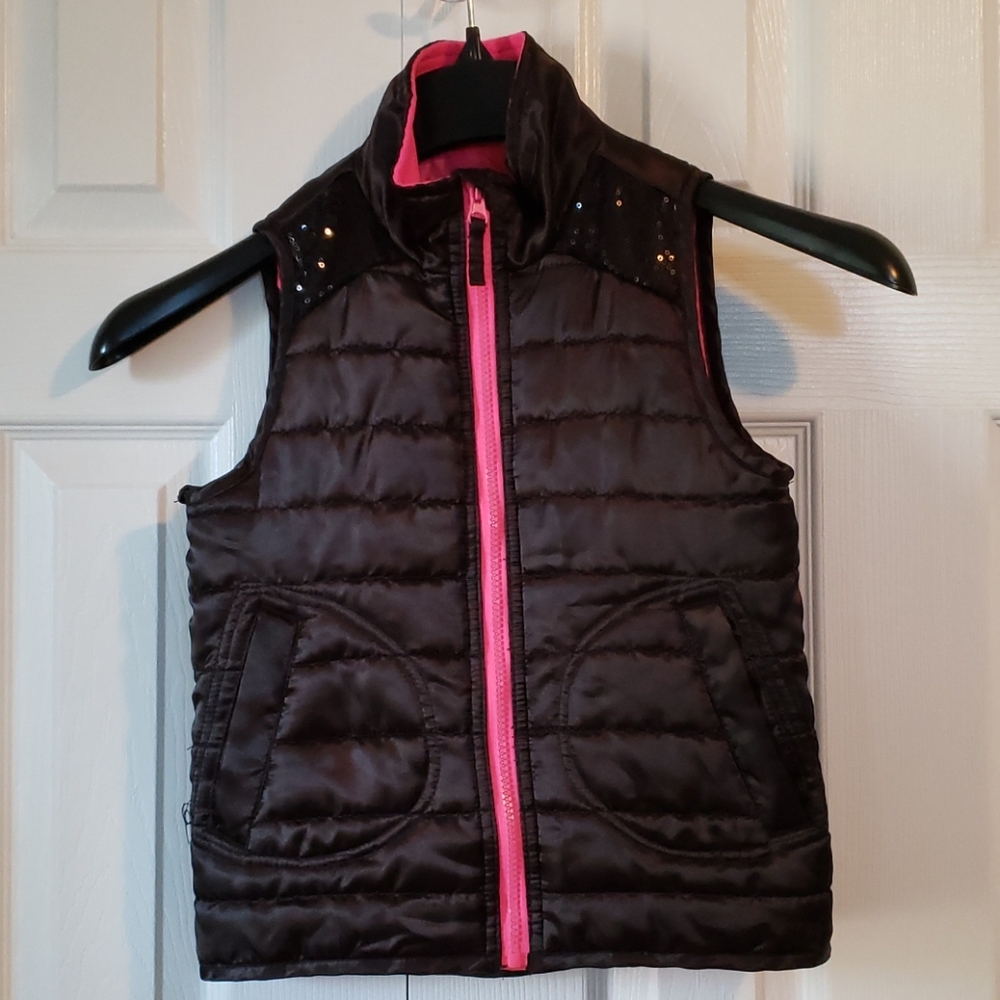 Black Vest with Sequin Details